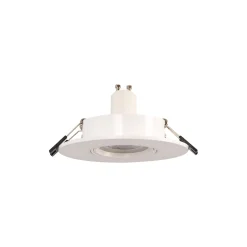 Aro downlight circular policarbonato basculante para bombilla GU10 / MR16 - Corte Ø75 mm