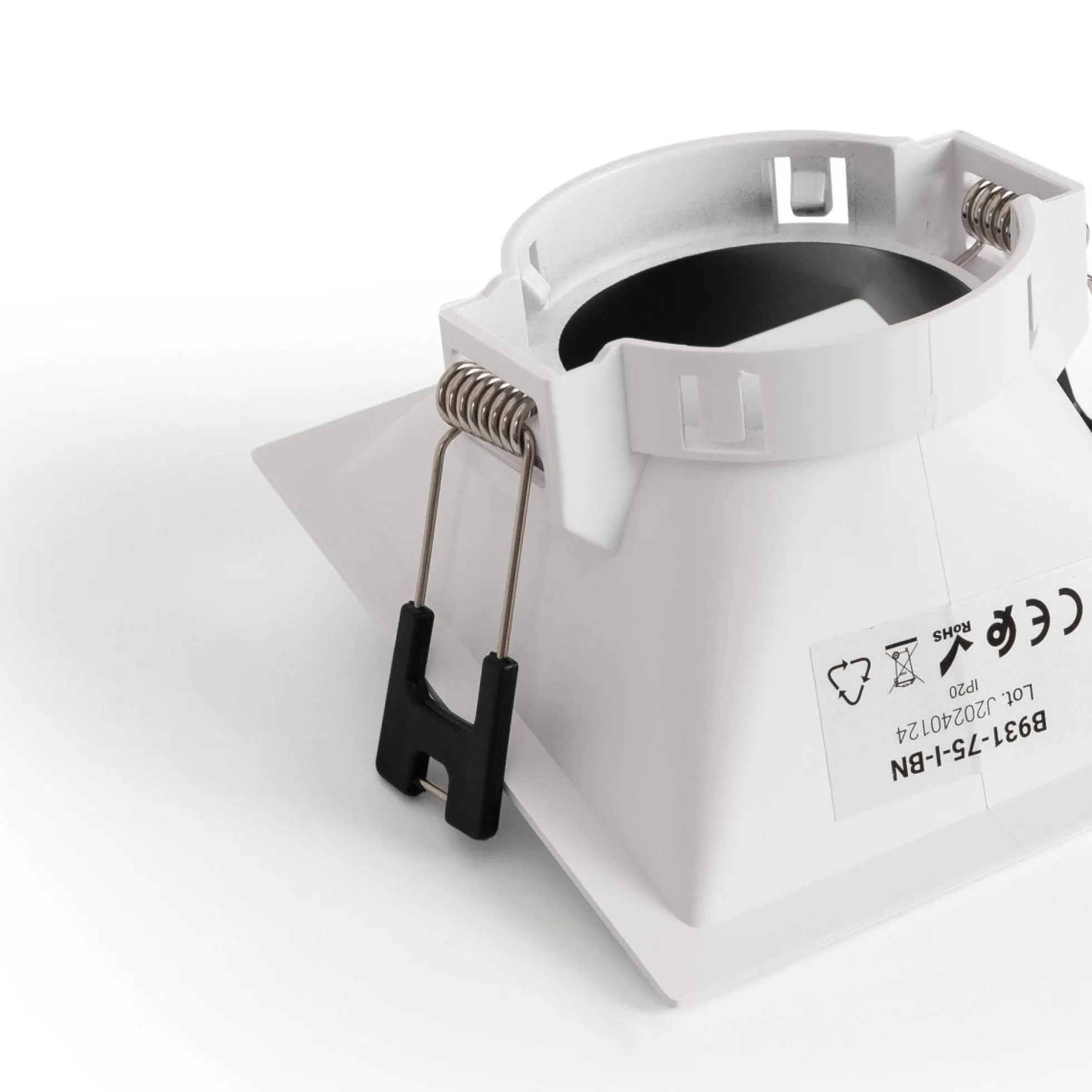 Aro downlight cuadrado asimétrico - Bajo UGR - Corte 75 x 75mm