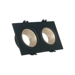 Aro downlight cuadrado basculante doble GU10 / MR16 - Bajo UGR - Corte 75 x 150mm