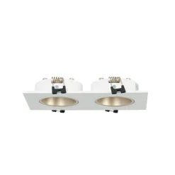 Aro downlight cuadrado basculante doble GU10 / MR16 - Bajo UGR - Corte 75 x 150mm