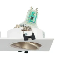 Aro downlight cuadrado basculante doble GU10 / MR16 - Bajo UGR - Corte 75 x 150mm
