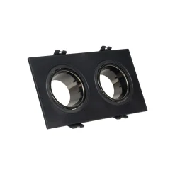 Aro downlight cuadrado basculante doble GU10 / MR16 - Bajo UGR - Corte 75 x 150mm