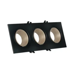 Aro downlight cuadrado basculante triple GU10 / MR16 - Bajo UGR - Corte 75 x 235mm