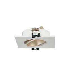 Aro downlight cuadrado basculante para bombilla GU10 / MR16 - Bajo UGR - Corte Ø75 mm