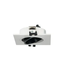 Aro downlight cuadrado basculante para bombilla GU10 / MR16 - Bajo UGR - Corte Ø75 mm