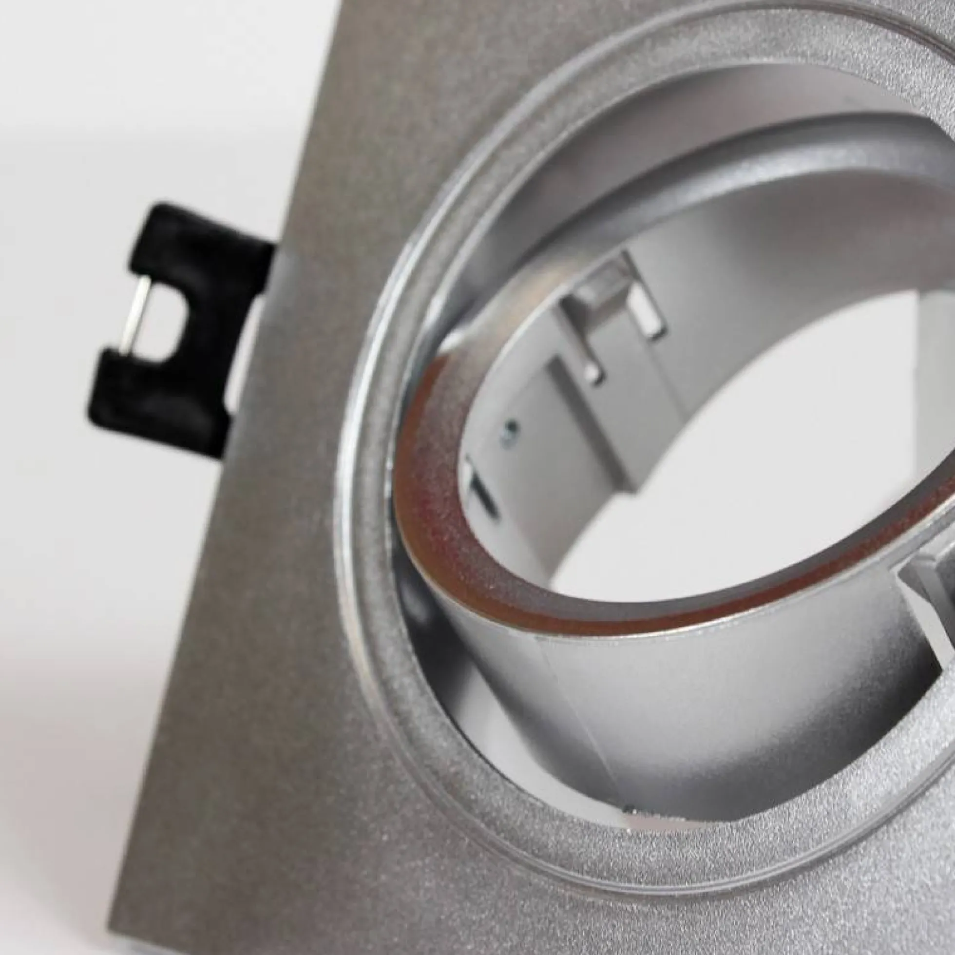 Aro downlight cuadrado basculante para bombilla GU10/MR16 - Corte Ø75mm