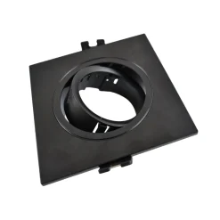 Aro downlight cuadrado basculante para bombilla GU10/MR16 - Corte Ø75mm