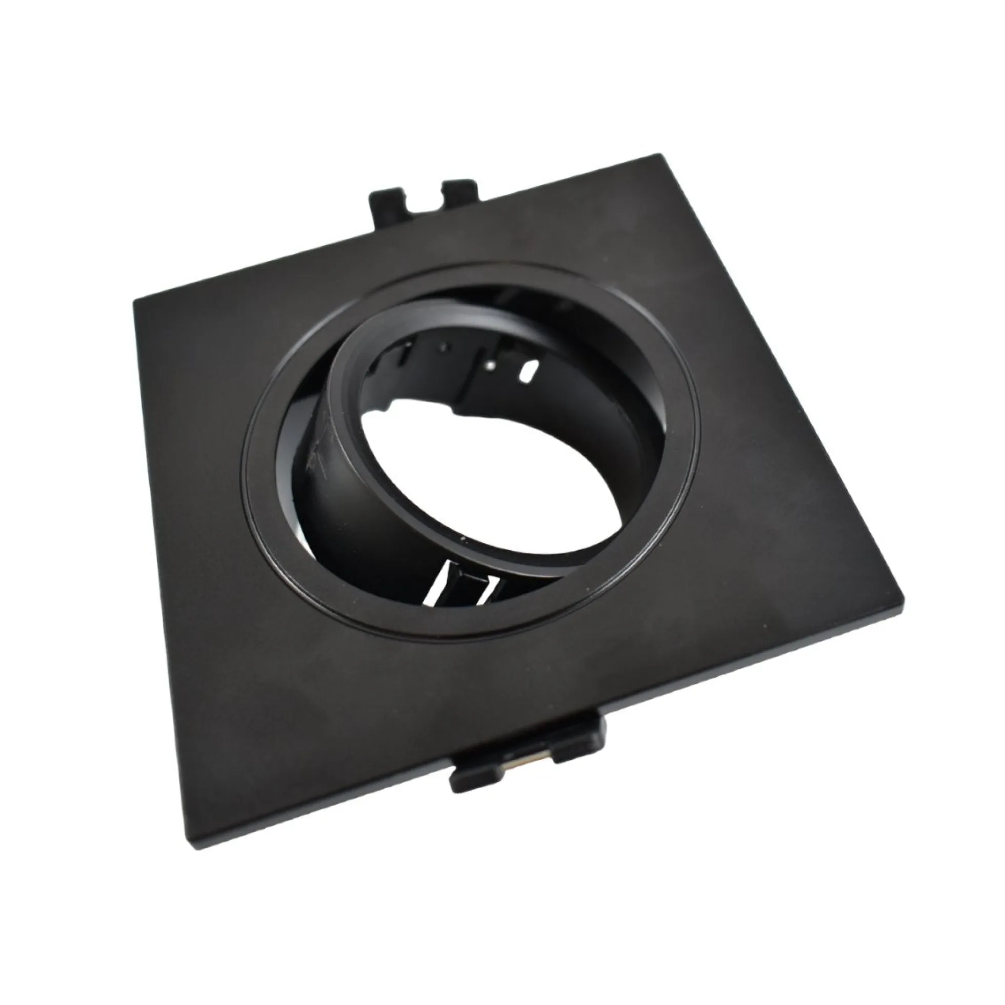 Aro downlight cuadrado basculante para bombilla GU10/MR16 - Corte Ø75mm