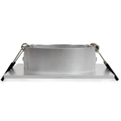Aro downlight cuadrado basculante para bombilla GU10/MR16 - Corte Ø75mm
