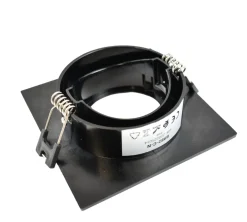 Aro downlight cuadrado basculante para bombilla GU10/MR16 - Corte Ø75mm