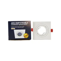 Aro downlight cuadrado basculante PREMIUM para GU10 / MR16