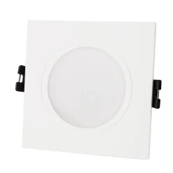 Aro downlight cuadrado para bombilla GU10/MR16 - Difusor opal - Corte Ø 75-80 mm - IP54