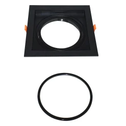 Aro downlight cuadrado tipo cardan para bombilla QR111 ó AR111 - Corte 155 x 155 mm