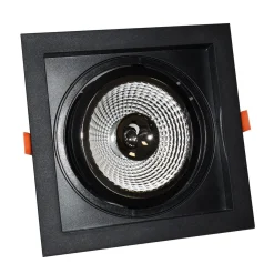 Aro downlight cuadrado tipo cardan para bombilla QR111 ó AR111 - Corte 155 x 155 mm