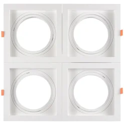 Aro downlight cuadrado tipo cardan para bombilla QR111 ó AR111 - Corte 155 x 155 mm