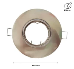 Aro downlight empotrable basculante Ø80/Ø102 blanco para GU10 / GU5.3