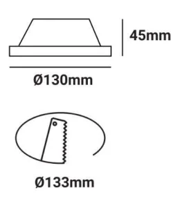 Aro downlight empotrable de Escayola - GU10 - trimless
