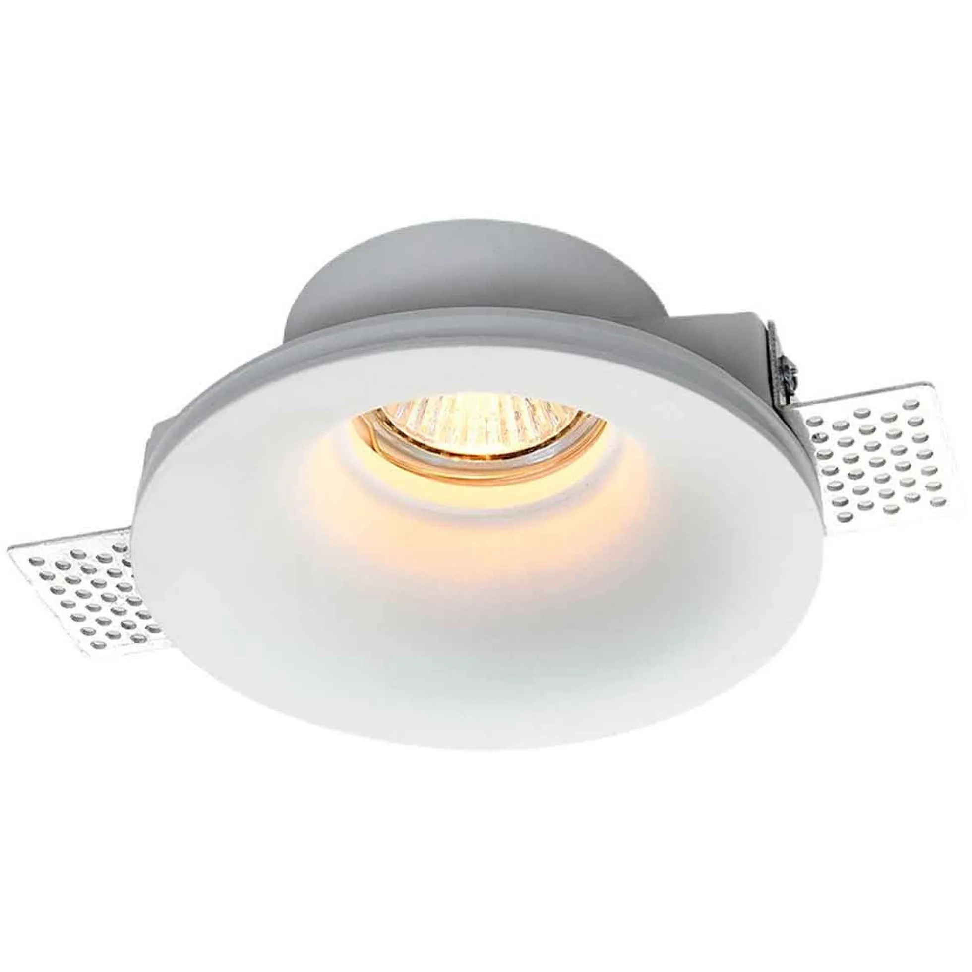 Aro downlight empotrable redondo de Escayola GU10 trimless