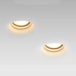 Aro downlight empotrable redondo de Escayola GU10 trimless