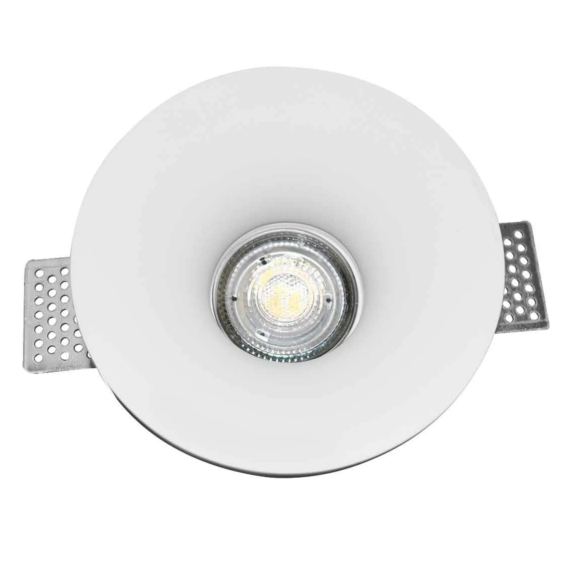 Aro downlight empotrable redondo de Escayola GU10 trimless