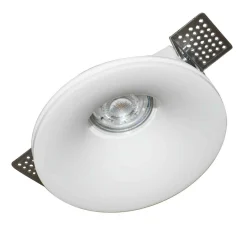 Aro downlight empotrable redondo de Escayola GU10 trimless