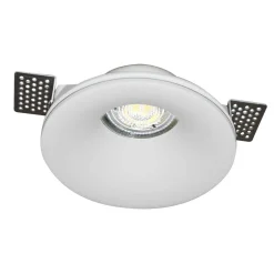 Aro downlight empotrable redondo de Escayola GU10 trimless