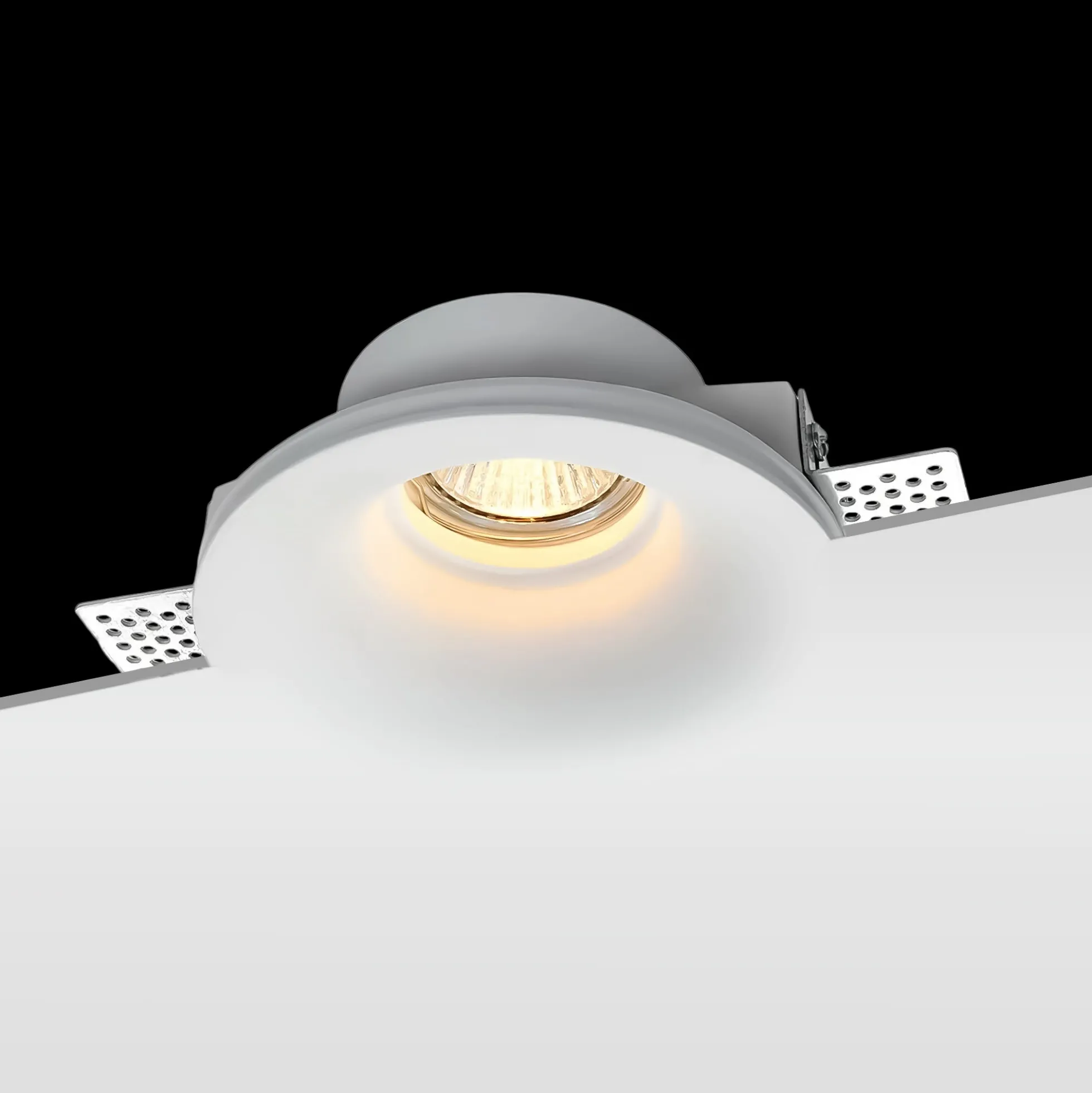 Aro downlight redondo de escayola "MUR" - GU10 - ø100mm