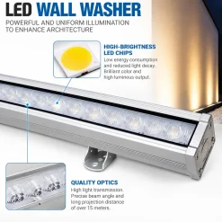 Bañador de pared LED RGB+CCT 48W control RF/WiFi | Mi Light