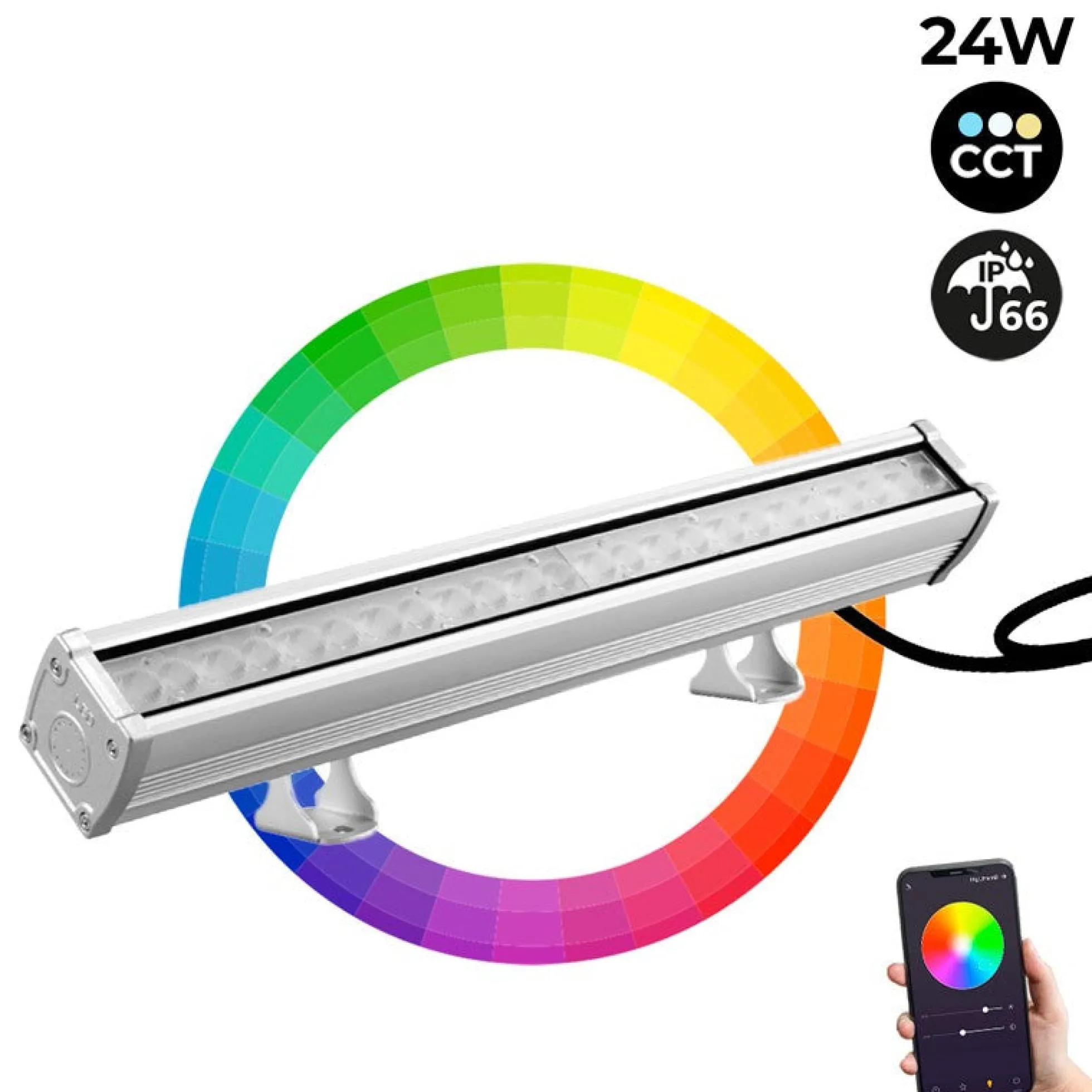 Bañador de pared LED RGB+CCT 24W control RF/WiFi | Mi Light - RL3-24
