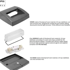 Baliza de pared LED CCT para exterior FUMAGALLI LORENZA 270 R7S 10.5W