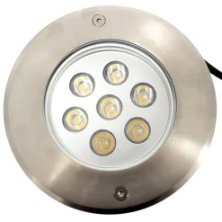 Baliza LED empotrable en suelo 7W -Blanco cálido - Ø15cm- IP67 - 220v