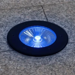 Baliza LED exterior suelo 18W - 12V DC - IP67 - Ø15cm -30º - RGB/3000K