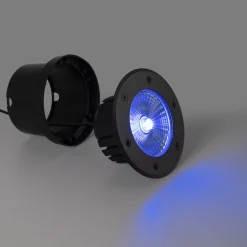 Baliza LED exterior suelo 18W - 12V DC - IP67 - Ø15cm -30º - RGB/3000K