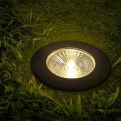 Baliza LED exterior suelo 18W - 12V DC - IP67 - Ø15cm -30º - RGB/3000K