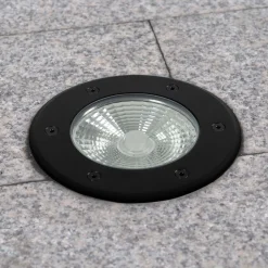 Baliza LED exterior suelo 18W - 12V DC - IP67 - Ø15cm -30º - RGB/3000K