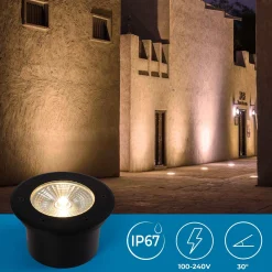 Baliza LED exterior suelo 18W - 100-240V - IP67 - Ø15cm - 30º