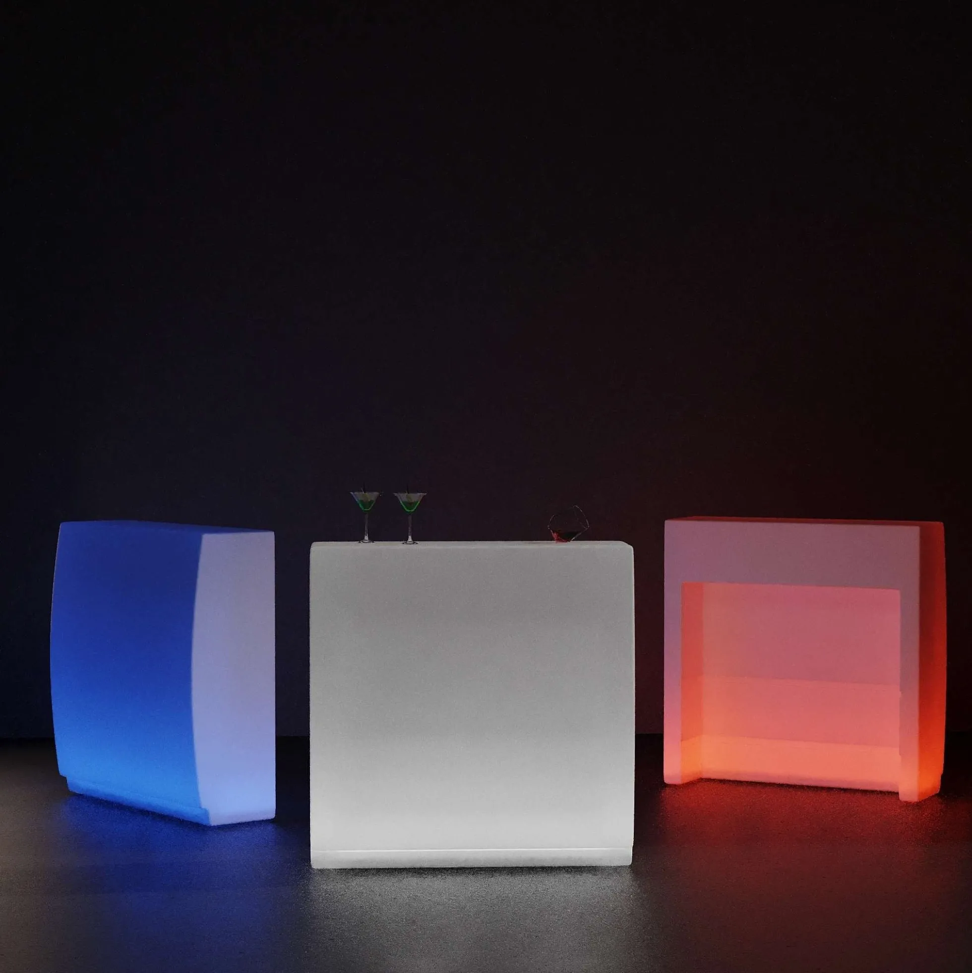 Barra de bar LED RGBW - 64W - Recargable