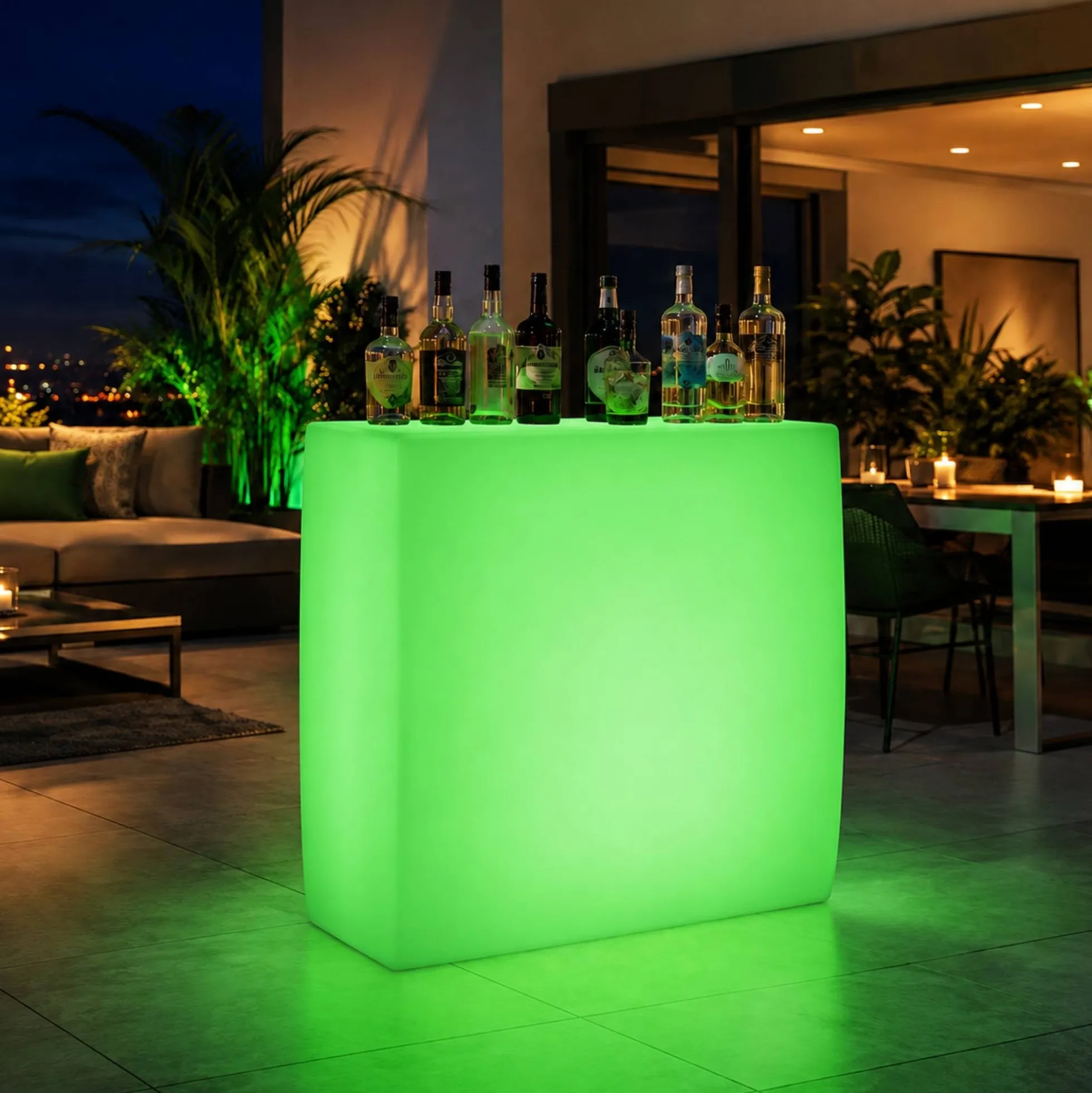 Barra de bar LED RGBW - 64W - Recargable