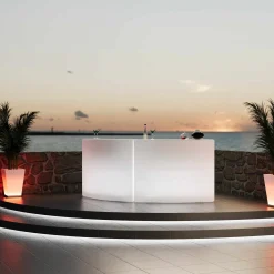 Barra de bar LED RGBW - 2 x 5W - Recargable - Diseño curvo