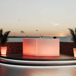 Barra de bar LED RGBW - 2 x 5W - Recargable - Diseño curvo