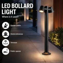 Bolardo de jardin "ASTUM II" orientable - 2xGU10 - 80 cm - IP54