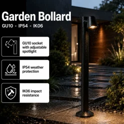 Bolardo de jardin "ASTUM" orientable - GU10 - 80 cm - IP54