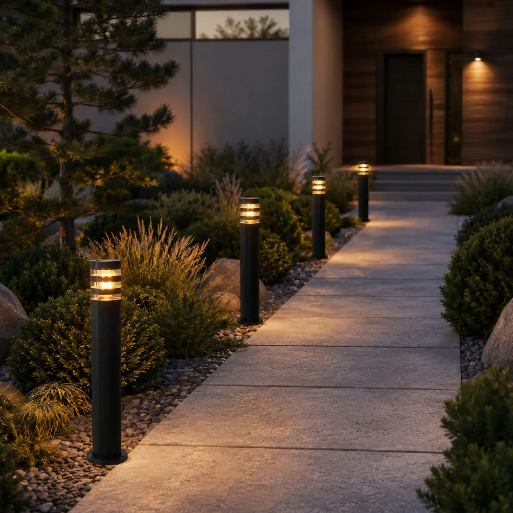 Bolardo de jardín "RIGO" - 60cm - E27 - IP44