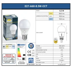 Bolardo para caminos FUMAGALLI "VIRGILIO 500" - CCT - 8,5W - E27 A60