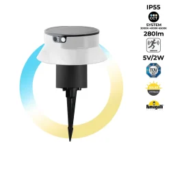 Bolardo solar LED con estaca 
