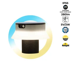 Bolardo solar LED 