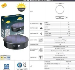 Bolardo solar LED 