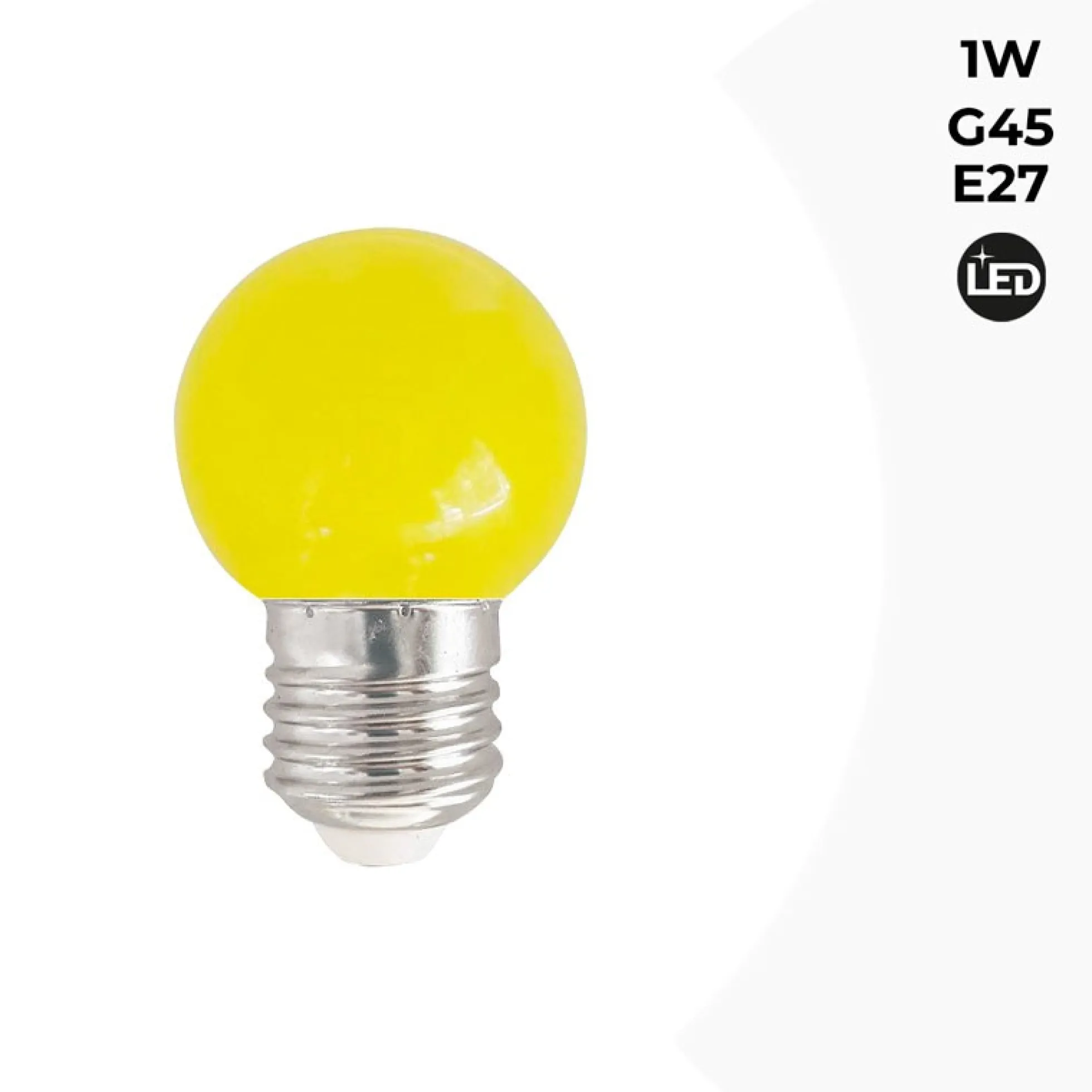 Bombilla de colores LED E27 G45 - 1W