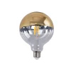 Bombilla decorativa espejada dorada E27 G125 - 6W - 3000K