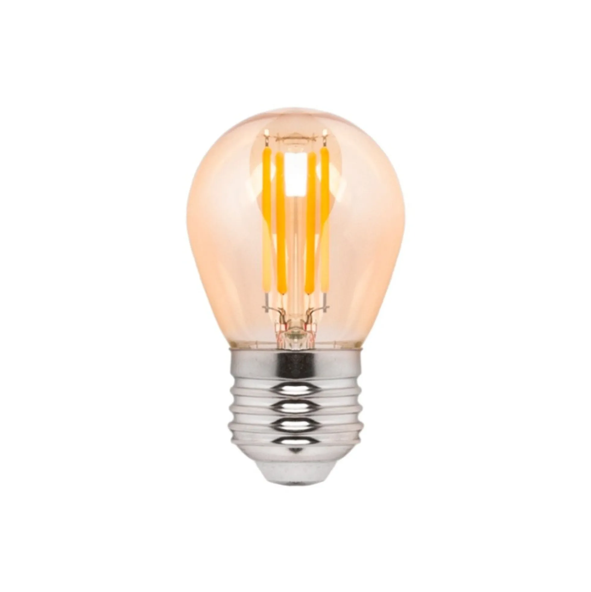 Bombilla filamento LED vintage ámbar - Regulable - E27 G45 - 4W
